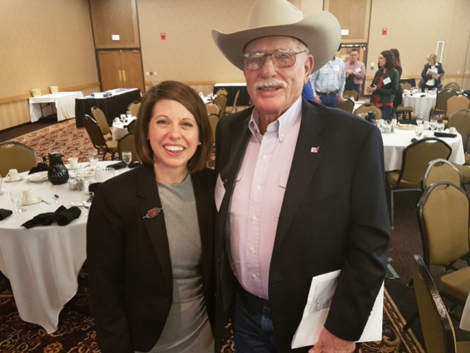 Anna Jones and rancher 'Shorty Jones' at the South Dakota Cattlemen's Convention in Pierre (2017). Considering I am 4ft11ins this was amusing to both of us.